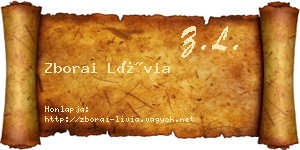 Zborai Lívia névjegykártya